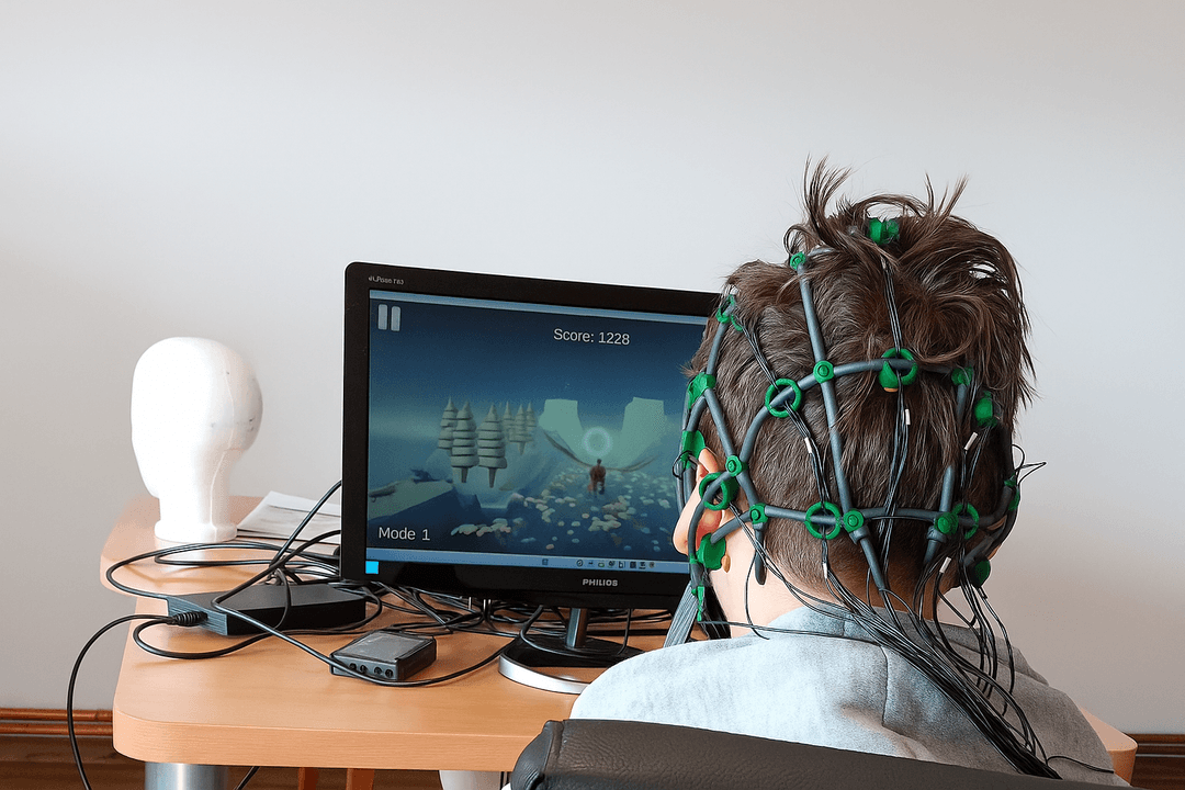 Sesiune neurofeedback - echipament profesional